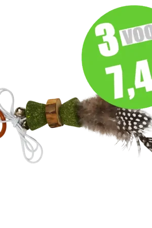 Beperkte Voorraad Jack & Vanilla Herbals Kattenkruid Touw Met Bal & Veer 4,8 cm